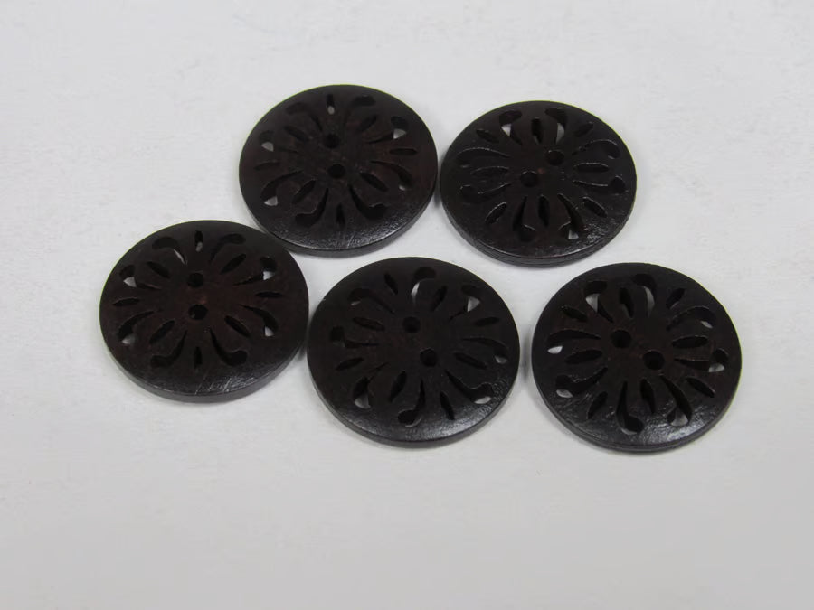 Dark Wood Buttons