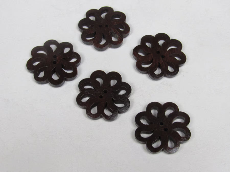 Dark Wood Buttons