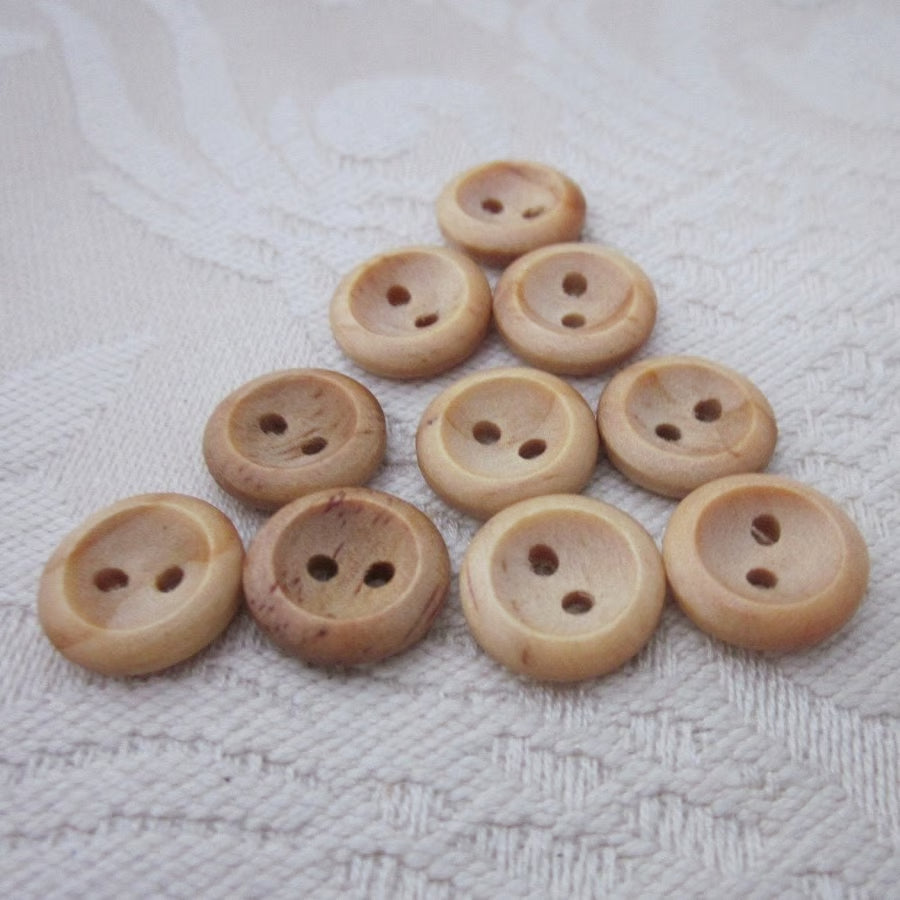 Dished Wooden Buttons