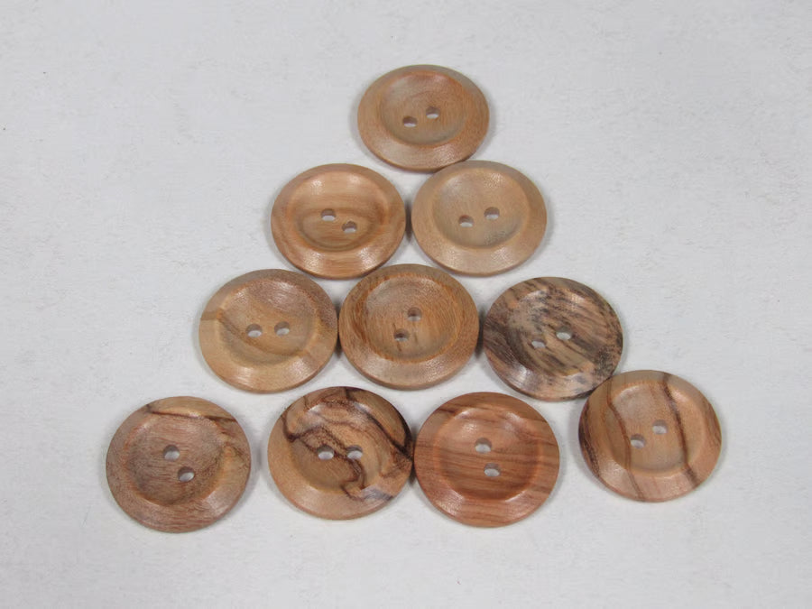 Dished Wooden Buttons